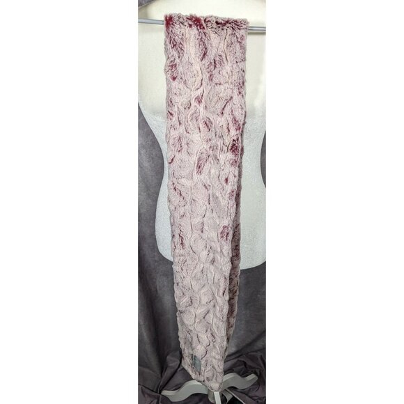 Minky Couture Pink Textured Plush  Scarf - Picture 9 of 10